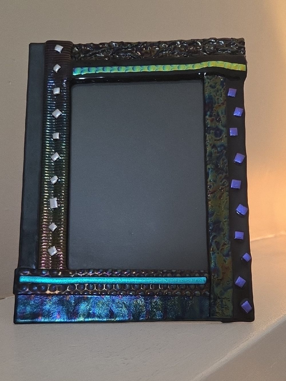 Iridescent Dichroic Glass Picture Frame